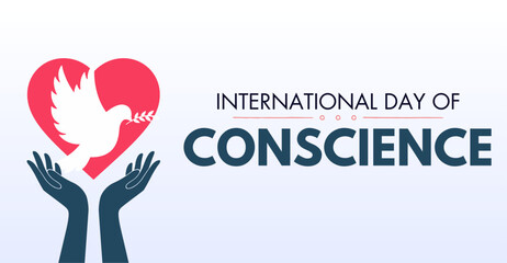 Celebration banner design for International Day of Conscience