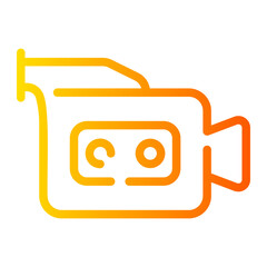 video recoder Line Gradient Icon