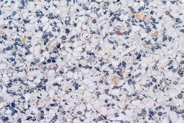 Terrazzo grey white black texture with hamper seamless patterns or colorful polished stone floor  background