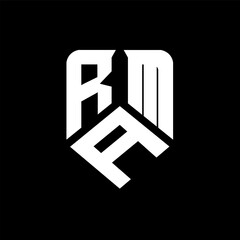 RAM letter logo design on black background. RAM creative initials letter logo concept. RAM letter design.
