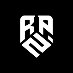 RZP letter logo design on black background. RZP creative initials letter logo concept. RZP letter design.
