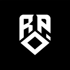 ROP letter logo design on black background. ROP creative initials letter logo concept. ROP letter design.
