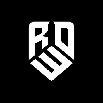 RDO letter logo design on black background. RDO creative initials letter logo concept. RDO letter design.
