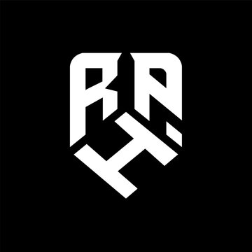 RHP letter logo design on black background. RHP creative initials letter logo concept. RHP letter design.
