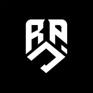 RJP letter logo design on black background. RJP creative initials letter logo concept. RJP letter design.
