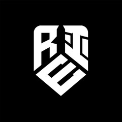 REI letter logo design on black background. REI creative initials letter logo concept. REI letter design.
