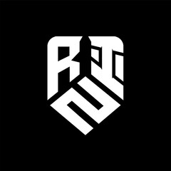 RZI letter logo design on black background. RZI creative initials letter logo concept. RZI letter design.
