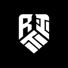 RTI letter logo design on black background. RTI creative initials letter logo concept. RTI letter design.
