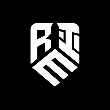 RMI letter logo design on black background. RMI creative initials letter logo concept. RMI letter design.
