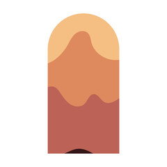 Boho Shape Silhouette Landscape Background Template