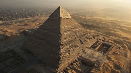 Great Pyramid of Giza: Monument of Power and Prestige in Ancient Egyptian Civilization - obrazy, fototapety, plakaty