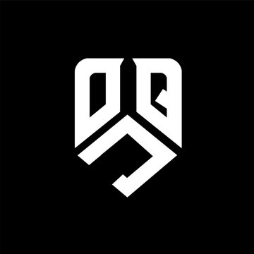 OJQ letter logo design on black background. OJQ creative initials letter logo concept. OJQ letter design.
