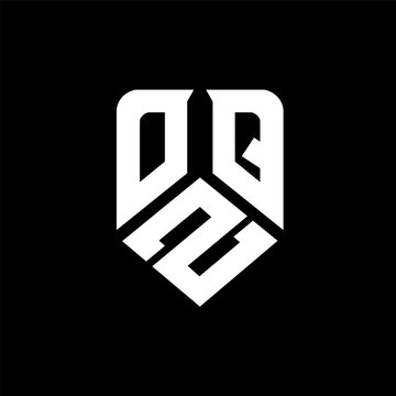 OZQ letter logo design on black background. OZQ creative initials letter logo concept. OZQ letter design.
