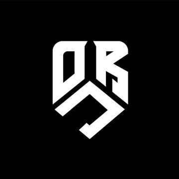 OJR letter logo design on black background. OJR creative initials letter logo concept. OJR letter design.
