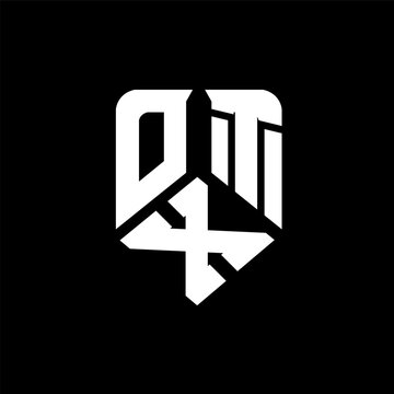 OXT letter logo design on black background. OXT creative initials letter logo concept. OXT letter design.
