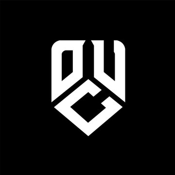 OCU letter logo design on black background. OCU creative initials letter logo concept. OCU letter design.
