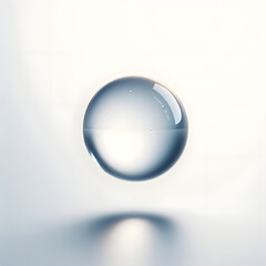 Macro shot of a Single Water Drop, Isolated on a white background, Celebrating World Water Day, 