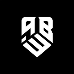 qWB letter logo design on black background. qWB creative initials letter logo concept. qWB letter design.
