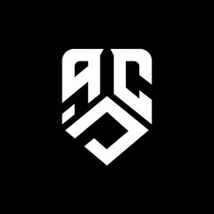 qDC letter logo design on black background. qDC creative initials letter logo concept. qDC letter design.
