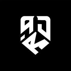 qRD letter logo design on black background. qRD creative initials letter logo concept. qRD letter design.
