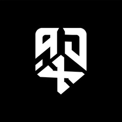 qXE letter logo design on black background. qXE creative initials letter logo concept. qXE letter design.
