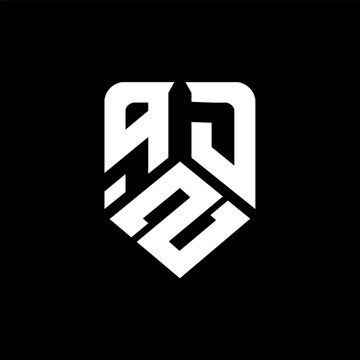 qZD letter logo design on black background. qZD creative initials letter logo concept. qZD letter design.
