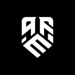 qMF letter logo design on black background. qMF creative initials letter logo concept. qMF letter design.
