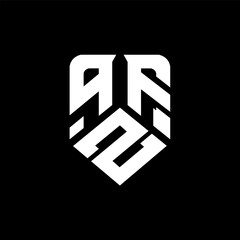 qZF letter logo design on black background. qZF creative initials letter logo concept. qZF letter design.
