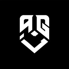 qLG letter logo design on black background. qLG creative initials letter logo concept. qLG letter design.
