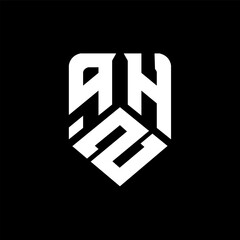 qZH letter logo design on black background. qZH creative initials letter logo concept. qZH letter design.
