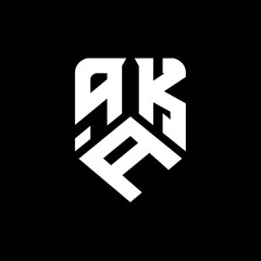 qAK letter logo design on black background. qAK creative initials letter logo concept. qAK letter design.
