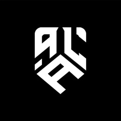 qAL letter logo design on black background. qAL creative initials letter logo concept. qAL letter design.
