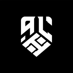 qIL letter logo design on black background. qIL creative initials letter logo concept. qIL letter design.
