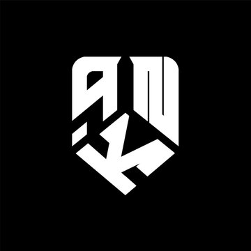 qKN letter logo design on black background. qKN creative initials letter logo concept. qKN letter design.
