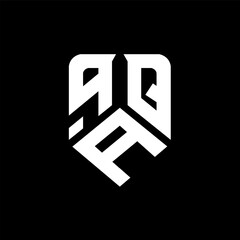 qAQ letter logo design on black background. qAQ creative initials letter logo concept. qAQ letter design.
