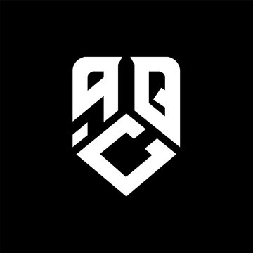 qCQ letter logo design on black background. qCQ creative initials letter logo concept. qCQ letter design.
