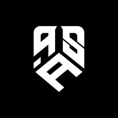 qAS letter logo design on black background. qAS creative initials letter logo concept. qAS letter design.
