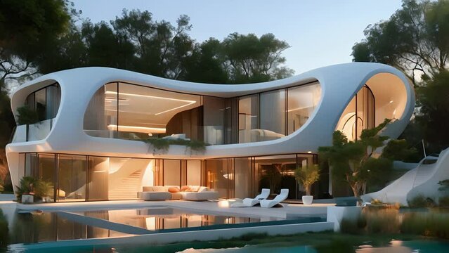 This avantgarde home challenges traditional notions of architecture using advanced wearable materials to create a dynamic living space that constantly adapts to the occupants