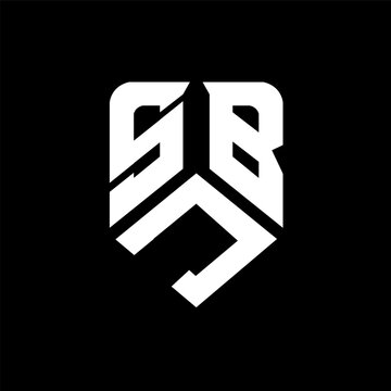 SJB letter logo design on black background. SJB creative initials letter logo concept. SJB letter design.
