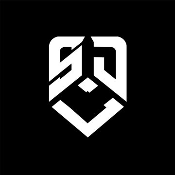 SLD letter logo design on black background. SLD creative initials letter logo concept. SLD letter design.
