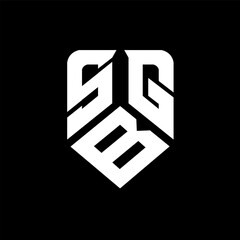 SBG letter logo design on black background. SBG creative initials letter logo concept. SBG letter design.

