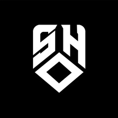 SOH letter logo design on black background. SOH creative initials letter logo concept. SOH letter design.
