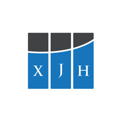 XJH letter logo design on black background. XJH creative initials letter logo concept. XJH letter design.
