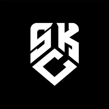 SCK letter logo design on black background. SCK creative initials letter logo concept. SCK letter design.
