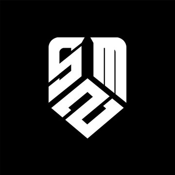 SZM letter logo design on black background. SZM creative initials letter logo concept. SZM letter design.
