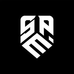 SMP letter logo design on black background. SMP creative initials letter logo concept. SMP letter design.
