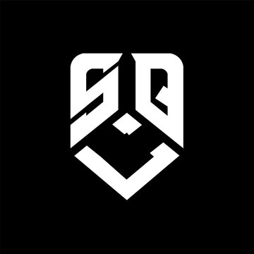 SLQ letter logo design on black background. SLQ creative initials letter logo concept. SLQ letter design.
