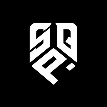 SPQ letter logo design on black background. SPQ creative initials letter logo concept. SPQ letter design.
