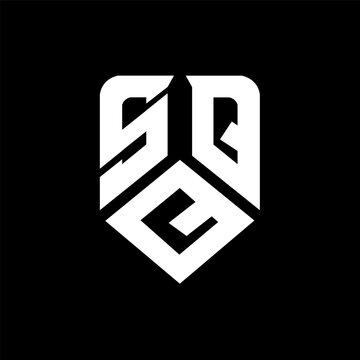 SQQ letter logo design on black background. SQQ creative initials letter logo concept. SQQ letter design.
