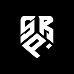 SPR letter logo design on black background. SPR creative initials letter logo concept. SPR letter design.
